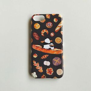 パンだパンダ　もぐもぐパンダ　フランスパン　 iPhoneケース　手帳型スマホケース