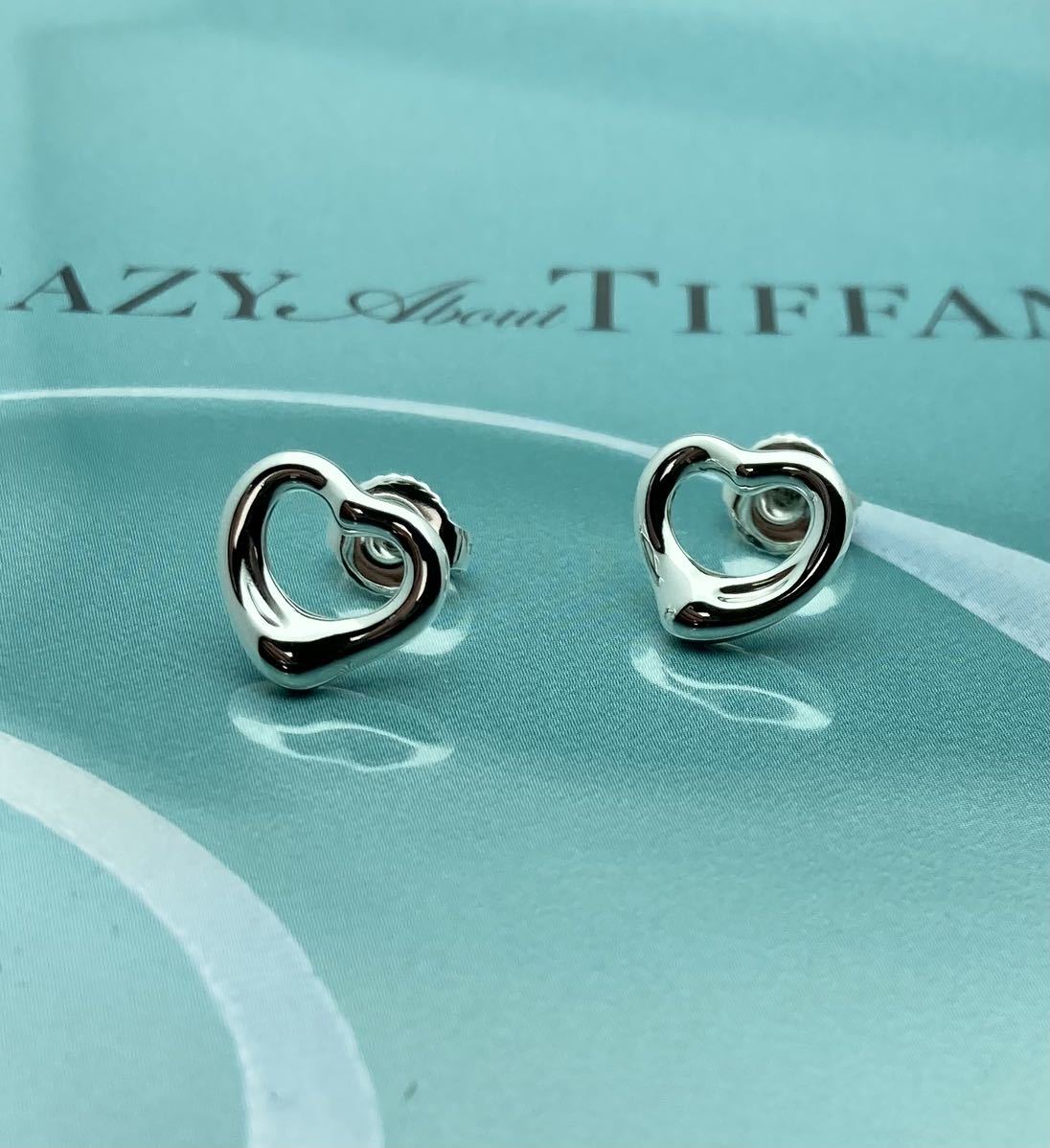 TIFFANY ティファニー オープン ハート ピアス Mサイズ 未使用 高額