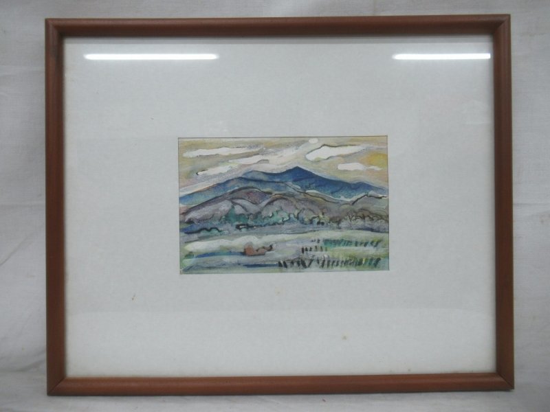 z3856【光岡良雄・画】【満洲・中国風景画 1帖 直筆20作収録】光岡超山