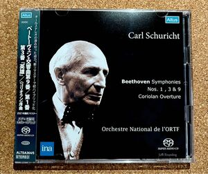 ベートーヴェン 交響曲第1,3,9番,コリオラン序曲 シューリヒト、フランス国立放送管 SACD