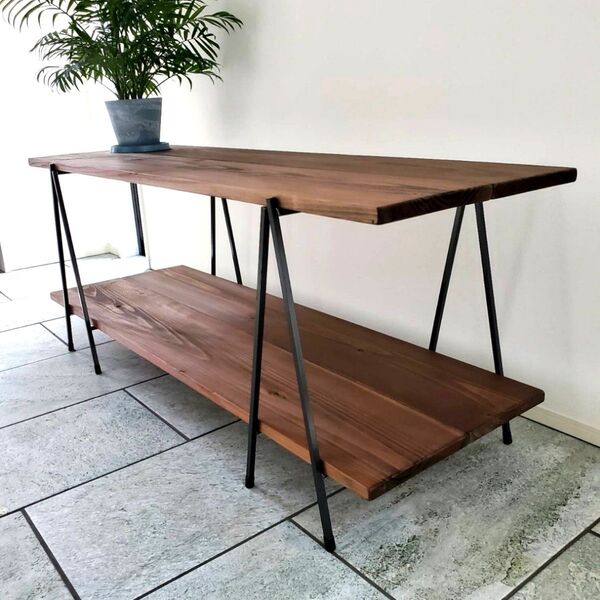 幅120×40cm 軽量折りたたみ /キャンプ アウトドア テーブル シューズラック 店舗什器