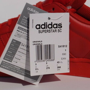 デッド!! 新品 27.5cm 限定 15年 adidas PHARRELL WILLIAMS SUPERSTAR SC 赤 スーパースター ファレルの画像8