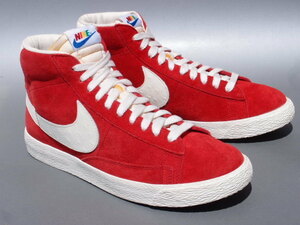 美品!! 28cm 限定!! 14年 限定 nike ブレザー BLAZER 赤色 スエード レインボーロゴ