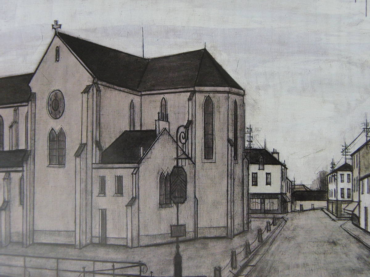 Bernard Buffet, Kirche, Gerahmte Gemälde aus seltenen Kunstbüchern, Populäre Werke, Kommt mit maßgeschneiderter Matte und brandneuem japanischen Rahmen, Bernard Buffet, Malerei, Ölgemälde, Natur, Landschaftsmalerei