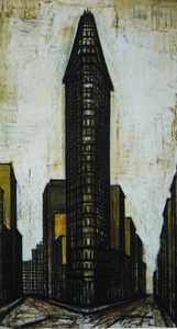 Art hand Auction Framed painting from Bernard Buffet's NEW YORK-Flat-Iron building rare art book, Popular works, Comes with custom mat/New framed item made in Japan, Bernard Buffet, painting, oil painting, Nature, Landscape painting