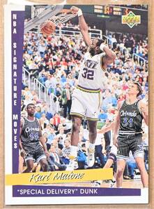 KARL MALONE (カール・マローン) 1993 '93-94 NBA SIGNATURE MOVES,SPECIAL DELIVERY DUNK,トレーディングカード 【ユタジャズ,Utah Jazz】