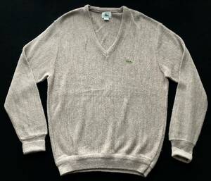 80s USA製 ラコステ Vネック セーター ニット アメリカ製 ヴィンテージ　　IZOD LACOSTE MADE IN USA 80年代 ビンテージ vintage 柳7013