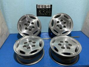 〈K384〉ホイール4本セット　TOYOTA 純正　15インチ6J オフセット＋29 PCD6H139.7 ハブ67mm ボルト穴19mm