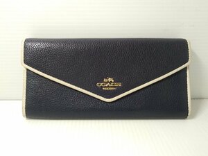 ★COACH コーチ 53061 長財布 スリムエンベロップ エンベロープ ブラック【20329361】