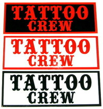 新品 アウトロー バイカー スラング ステッカー 「Tattoo Crew」 (赤×黒) タトゥー スカルフライト ウェストライド ハーレーダビッドソン_画像2