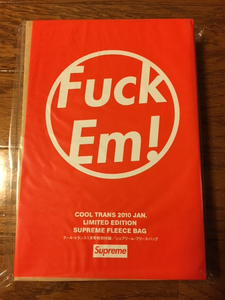 新品未開封 SUPREME シュプリーム Fuck Em! 特製フリースバッグ COOL TRANS クールトランス付録