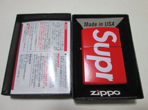 新品 未使用 国内正規品 ◆ Surpreme 18ss Logo Zippo ◆ 半タグ付 代官山店舗購入商品_画像9