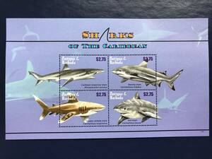 アンチグア・バーブダ 2010年発行 サメ 魚 切手 未使用 NH