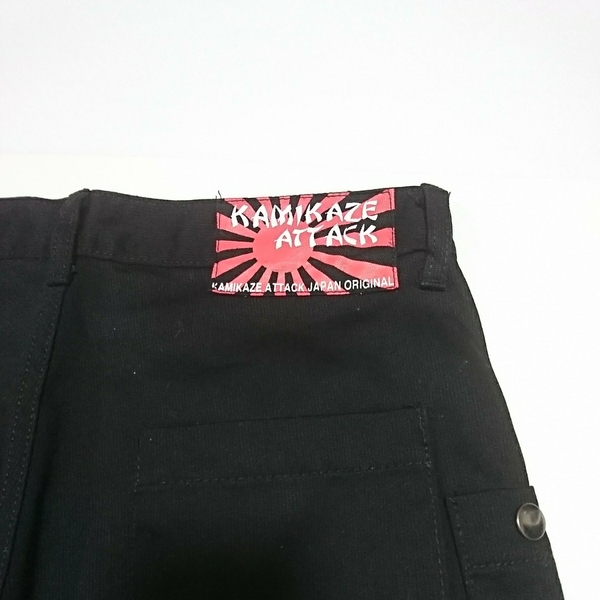 (古着2)KAMIKAZE ATTACK パンツ 32 黒色 ブラック 6ポケット