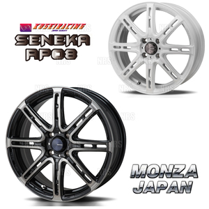 MONZA モンツァ KOSEIRACING SENEKA RP08 (2本セット) 6.0J x 16 インセット+40 PCD100 4穴 BKポリッシュ/BKクリア (RP08-601640-BB-2S