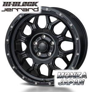 MONZA モンツァ HI-BLOCK JERRARD ジェラード(4本セット) 7.5J x 17 インセット+41 PCD114.3 5穴 Sブラック/ミーリング (JERRARD-751741-4S