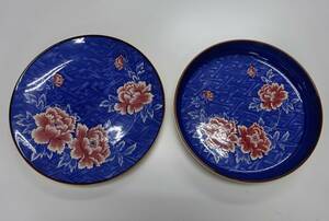 ( か-K-166 ) 飾皿 飾り皿 大皿 お皿 2枚セット 深皿 　平皿　中古