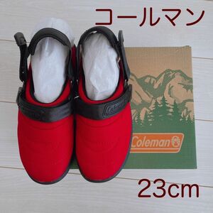 コールマン　EVANSエヴァンス 23cm アウトドアサンダル　レッド　Coleman