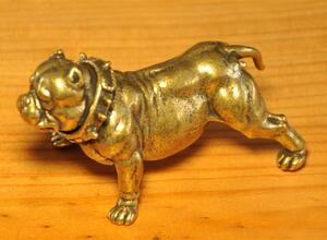 solid brass ソリッド ブラス 真鍮 無垢 生地 鋳物 鋳造 オーナメント オブジェ PUNK ブルドッグ 犬 いぬ dog 動物 置物 ハンドメイド 215g