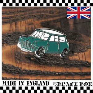 英国 Pins Badge ピンズ ピンバッジ mini ミニ ローバー クラシック モーリス オースチン クーパー BMC グリーン UK GB イギリス製 045