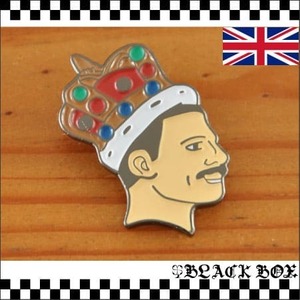 英国 インポート Pins Badge ピンズ ピンバッジ 画鋲 Freddie Mercury フレディマーキュリー Queen クイーン イギリス GB ENGLAND 312-2