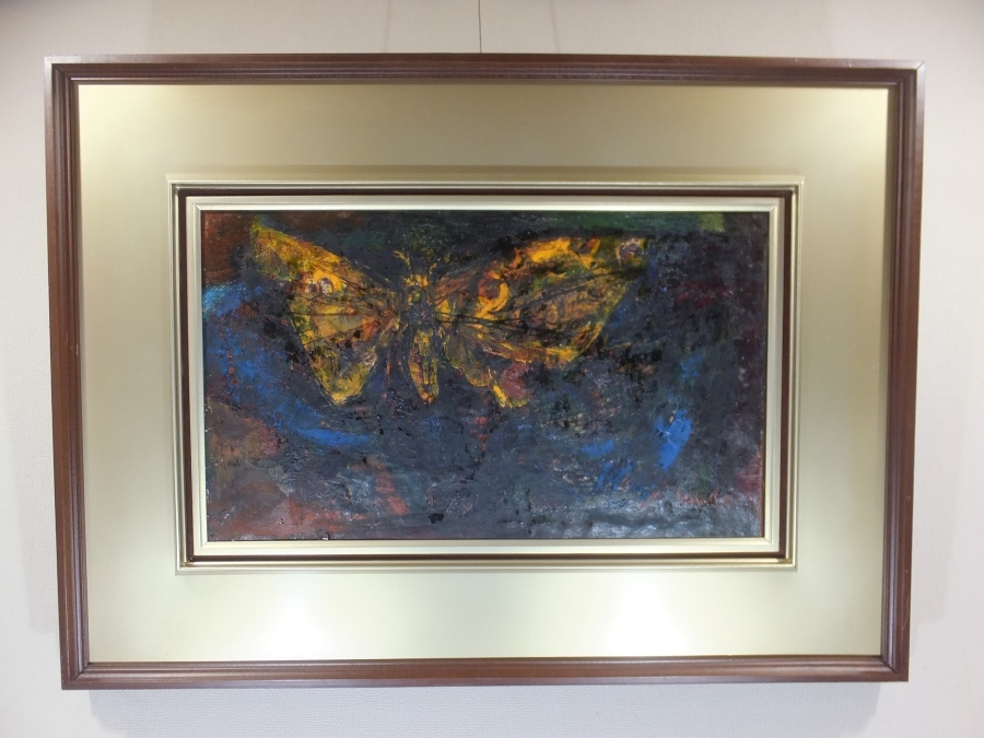 [Authenticity guaranteed] Aoki Hisashi's hand-painted Mai M-6 oil painting Western-style painter Nikikai council member Fukuoka Prefecture Art Association chairman Collector's release Fukuoka Prefecture, Painting, Oil painting, Abstract painting