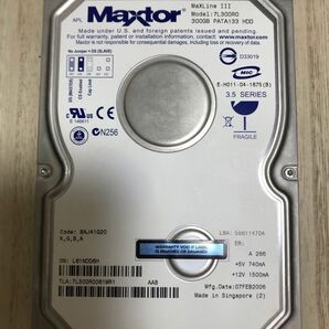 300GB/IDE/7200rpm◆Maxtor 7L300R0◆中古