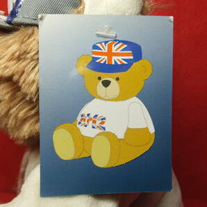 cuddles time 2012年 ロンドンオリンピック イギリス国旗 テディベア ぬいぐるみ 高さ約27cm 紙タグ付き 中古 の画像3