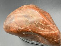【観賞石】木台付き　『赤玉石』　2102ｇ　　石コレクター品/水石/盆石/原石/置き物　　M1223B_画像6