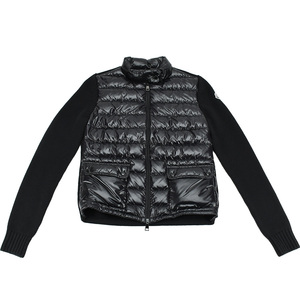 モンクレール MONCLER ニット ダウン ジャケット カーディガン MAGLIONE TRICOT CARDIGAN ブラック 黒 XS アパレル レディースb中古