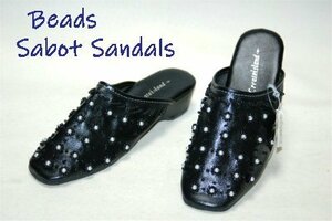 ◆ Продажа ◆ Вышивка из бусинки ◆ Азиатские сандалии #60501 Black S ◆ Новый