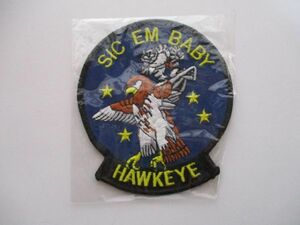 【送料無料】アメリカ海軍VAW-116 SIC EM BABY HAWKEYE パッチ ワッペン/E-C2トムキャットTOM CATホークアイPATCH TOMCAT USN米軍NAVY M61