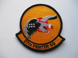 【送料無料】アメリカ空軍27TH FIGHTER SQパッチ ワッペン/第27戦闘飛行隊F-22AイーグルpatchエアフォースAIR FORCE米空軍USAF米軍US M64