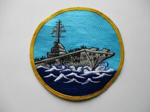【送料無料】アメリカ海軍 航空母艦ワッペン/手振り刺繍USS America CVA/CV空母patchネイビーNAVY米海軍USN米軍ミリタリー M66