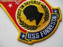 【送料無料】アメリカ海軍USS FORRESTAL空母フォレスタル　パッチ刺繍ワッペン/CV CVA-59patchネイビーNAVY米海軍USN米軍USミリタリー M66_画像2