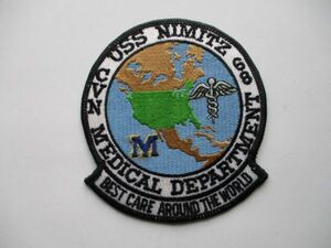 【送料無料】アメリカ海軍USS NIMITZ空母ニミッツMEDICAL DEPARTMENTパッチCVN68ワッペン/patchネイビーNAVY米海軍USN米軍USミリタリー M67