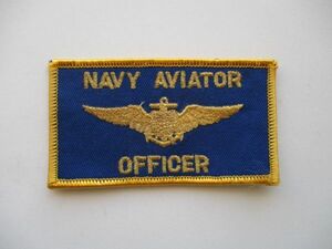 【送料無料】アメリカ海軍NAVY AVIATOR OFFICERワッペン/飛行将校ネームpatchパッチPILOT NAME TAGネイビーNAVY米海軍タグUSN米軍US M68