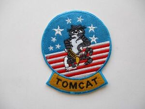 【送料無料】アメリカ海軍トムキャットTOMCATパッチ刺繍ワッペン/F-14戦闘機patchトップガンTOM CAT攻撃戦隊USN米軍NAVY M68