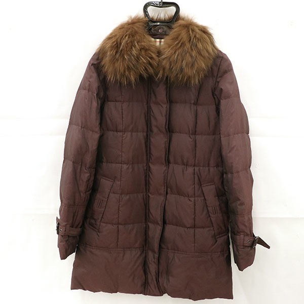 BURBERRY LONDON FUR DOWN COAT/バーバリーロンドンファー付ダウン ...
