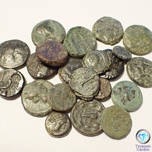 トレジャーG) 古代ギリシャコイン 銅貨 3枚セット お買い得品 初心者用コインセット アンティークコイン (在庫3)