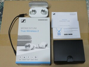 ★使用回数1回のほぼ新品★SENNHEISER（ゼンハイザー）MOMENTUM True Wireless2 Bluetoothフルワイヤレスイヤホン｜白（ホワイト）