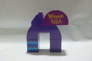 #1039 Lego Duplo блок фиолетовый цвет лиловый принт особый . форма # особый детали Винни Пух 