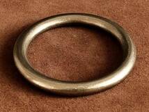真鍮 丸カン (65mm）ブラス パーツ リング カスタム 輪っか キーホルダー キーリング 二重カン レザークラフト バッグ マルカン_画像1