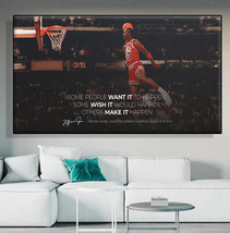  C2177 マイケル・ジョーダン バスケットボール NBA キャンバス ポスター 特大サイズ 60×120cm イラスト インテリア 雑貨 海外製 枠なし _画像1