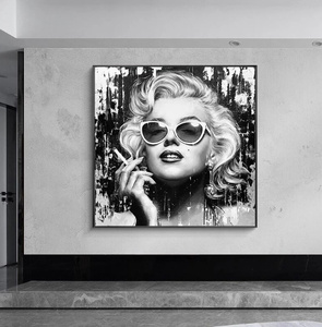  C2506 マリリン・モンロー Marilyn Monroe 特大サイズ キャンバスアートポスター 70×70cm イラスト インテリア 雑貨 海外製 枠なし B