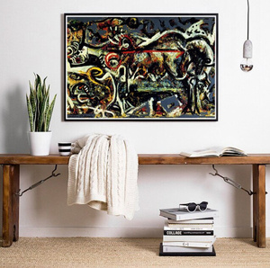  C2419 ジャクソン・ポロック Jackson Pollock 抽象表現 キャンバスアートポスター 50×70cm イラスト インテリア 雑貨 海外製 枠なし B