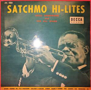 (LP) 日10吋 LOUIS ARMSTRONG and THE ALL STARS [SATCHMO HI-LITES] ルイ・アームストロング・オールスターズ/DECCA/テイチク/JDL-2105