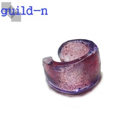 guild-n ★ 紫 パープルラメ イヤーカフ 金属アレルギー対応 レジン メンズ レディース 即決 送料無料 匿名配送可
