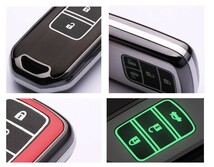 新品即決.送料無料 ホンダ アルミ レザー スマートキーケース キーカバー アクセサリー インサイト グレイス シビック アコード CR-Z_画像5