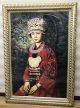 TL8896 Personnes inscrites Peinture à l'huile Taille du cadre 105 cm x 75 cm Oeuvre chinoise État actuel, peinture, peinture à l'huile, portrait
